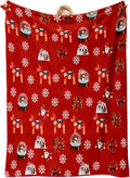 COMFAR Cute Christmas Blankets and Throws for Adults/Women/Boys/Kids, Holiday Fleece Throw Blanket for Couch/Sofa, Holiday Decor, Christmas Decorations/Gifts 50"x 60"