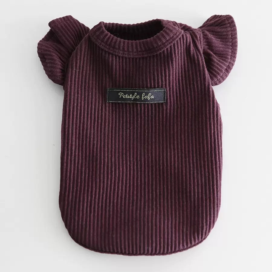 Solid Color Soft Knit Dog Cat Vest/T-shirt