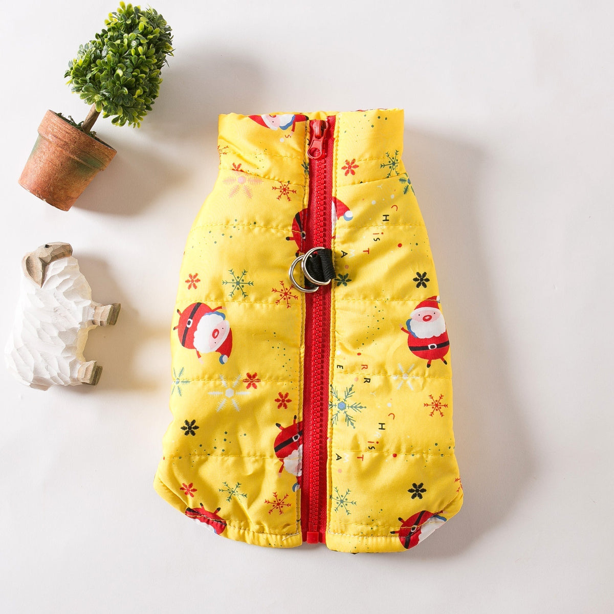Christmas Star&Santa Printed Dog Jacket Vest