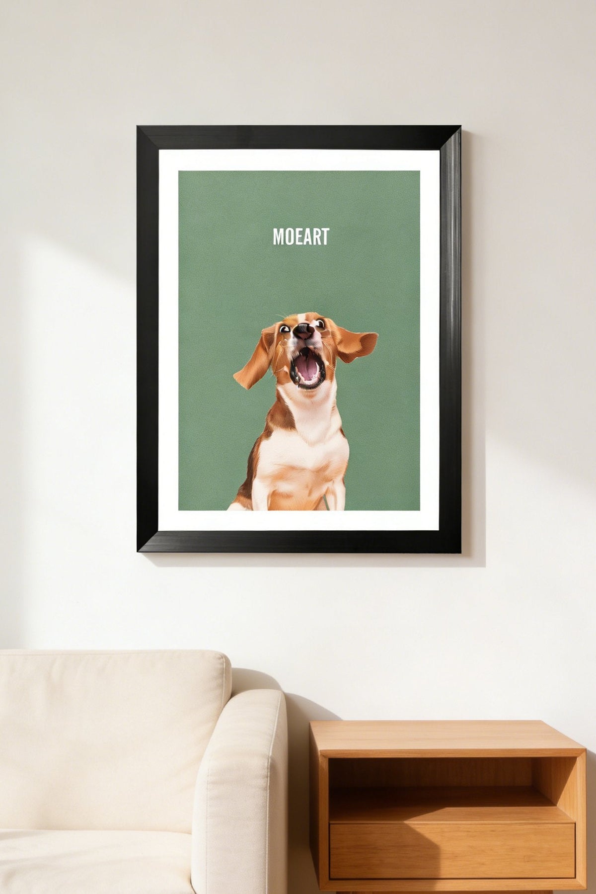 Premium Textured Custom Pet Portrait with Name(One Pet)